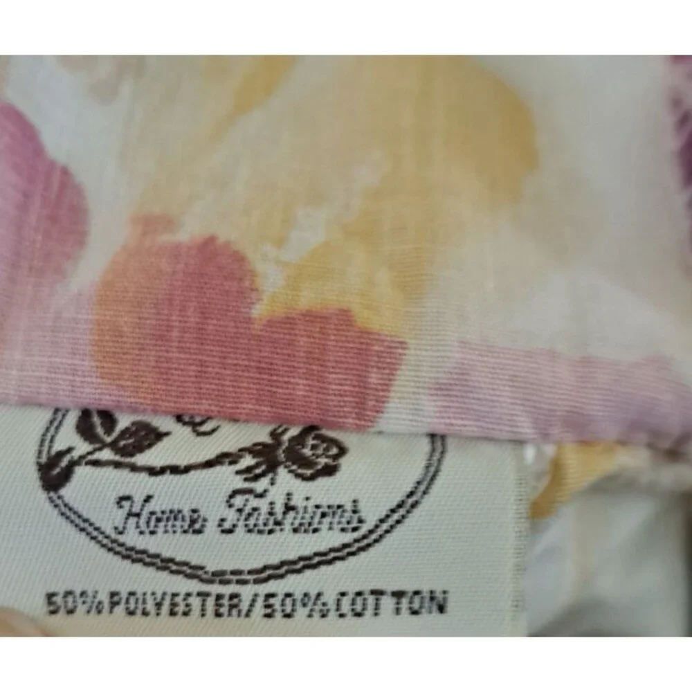 Vintage Croscill Quilted Pillow Shams Standard Watercolor Floral Abstract